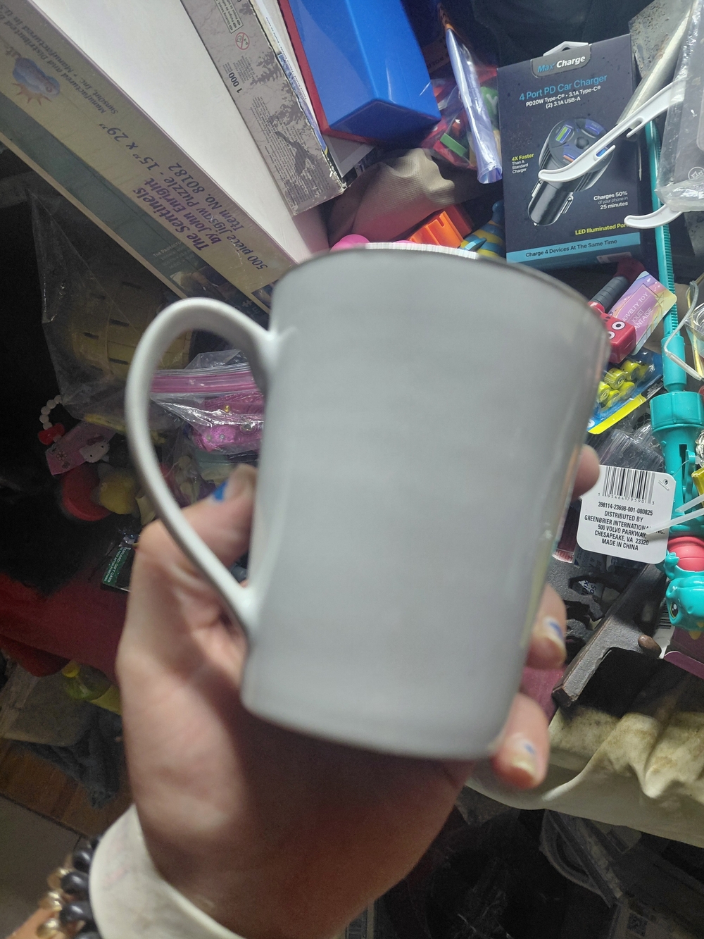 Classic White Ceramic Mug with Comfortable Handle
